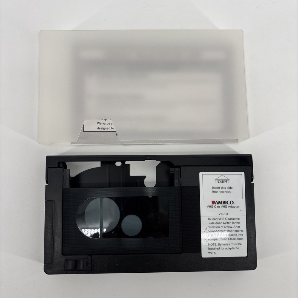 AMBICO VHS-C to VHS Adapter Cassette V-0731 Easy-to-Use VHS-C Playback